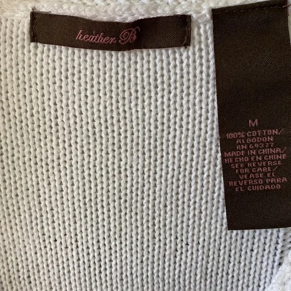 White Cotton Cardigan - Picture 3 of 4